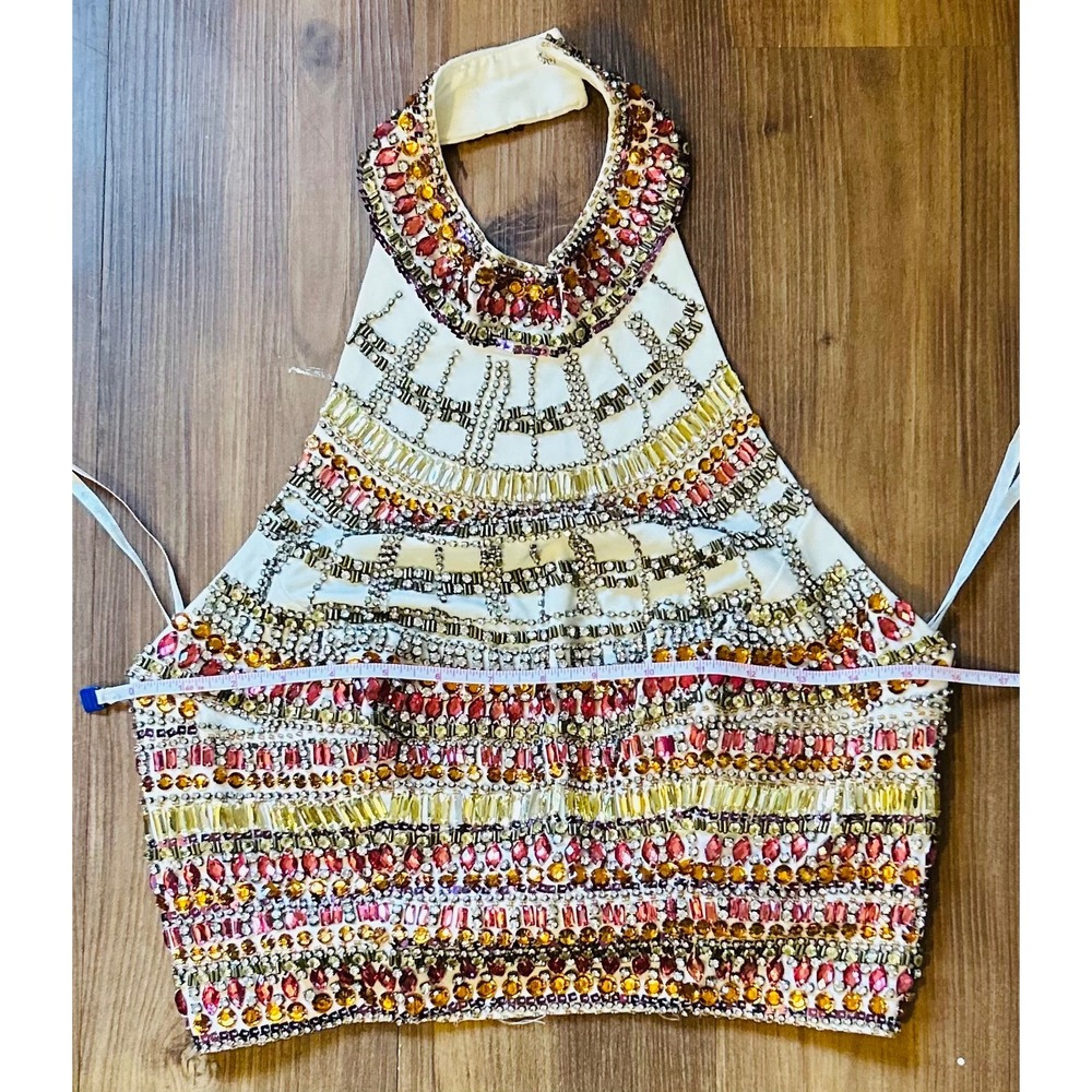 Dave & Johnny Embellished Halter Top‎ and Skirt Set Party Cocktail Size 7/8 - Picture 8 of 11